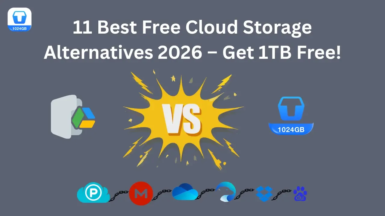 Comparing the best free cloud storage 2026 including TeraBox 1TB