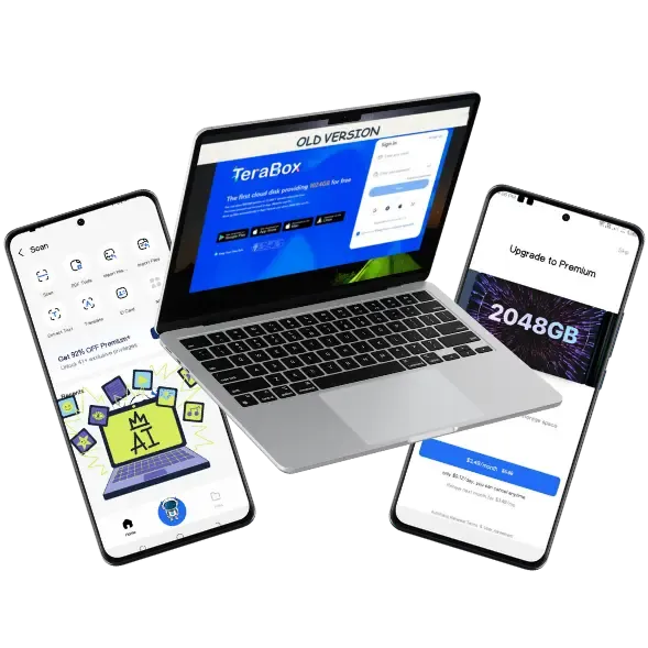 TeraBox Old Version Interface Mockup